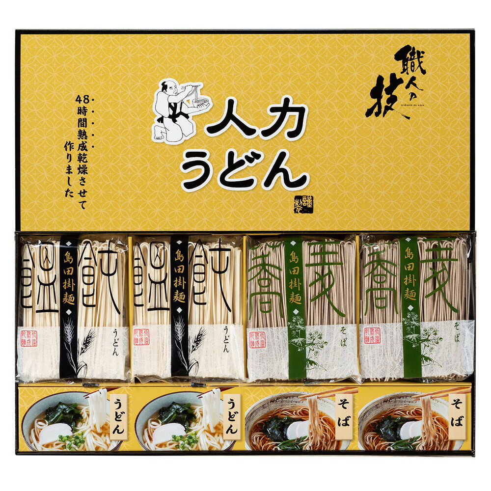 人力うどん「職人の技」うどん・そばセット 計8個
