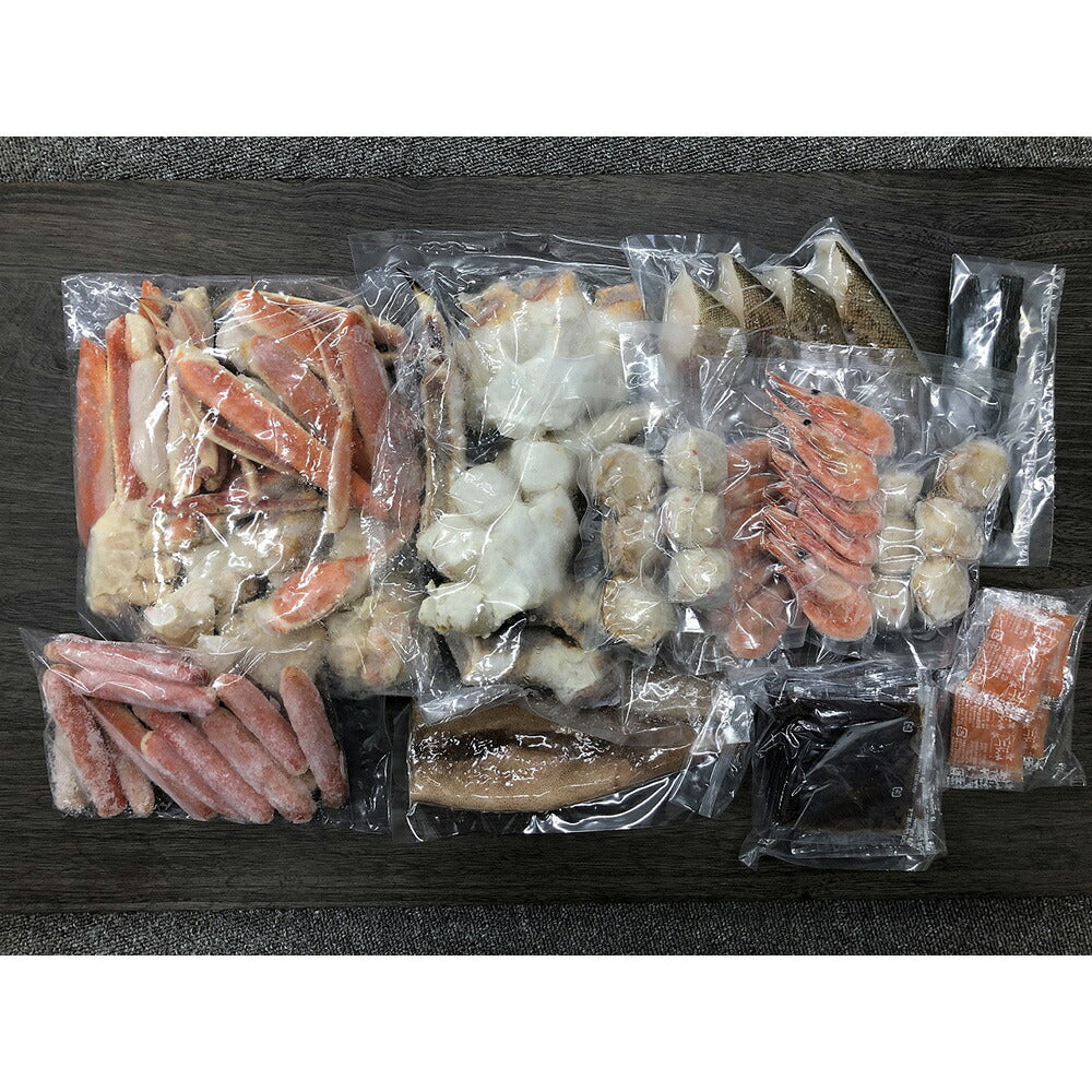 【3人シェア買いでお得】かにちり鍋 ずわい800g たらば500g ポーション200g