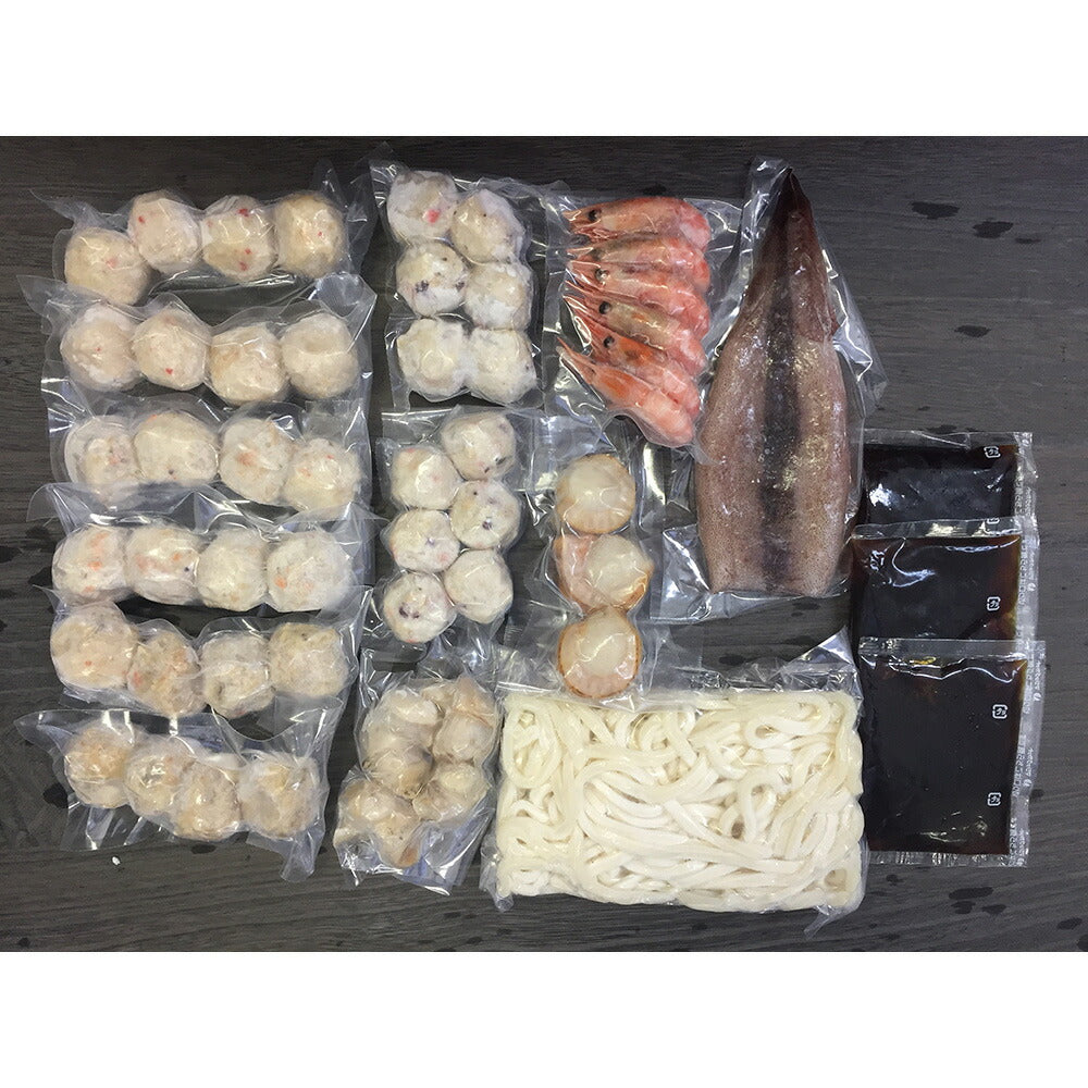【3人シェア買いでお得】北海道 海鮮つみれ鍋 計36個 いか1尾
