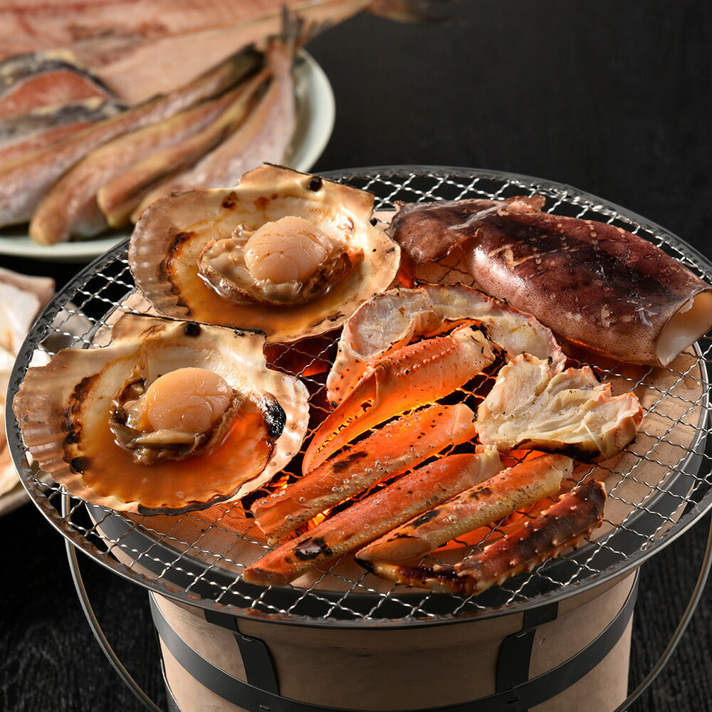 【3人シェア買いでお得】北海道 海鮮浜焼きセット ずわいがに400g