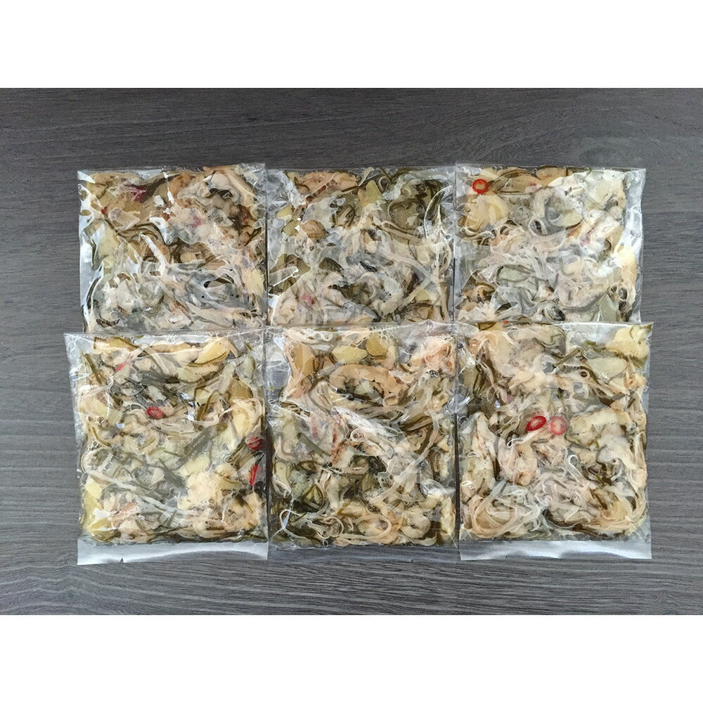 【3人シェア買いでお得】北海道 白醤油小分け松前漬け ×6