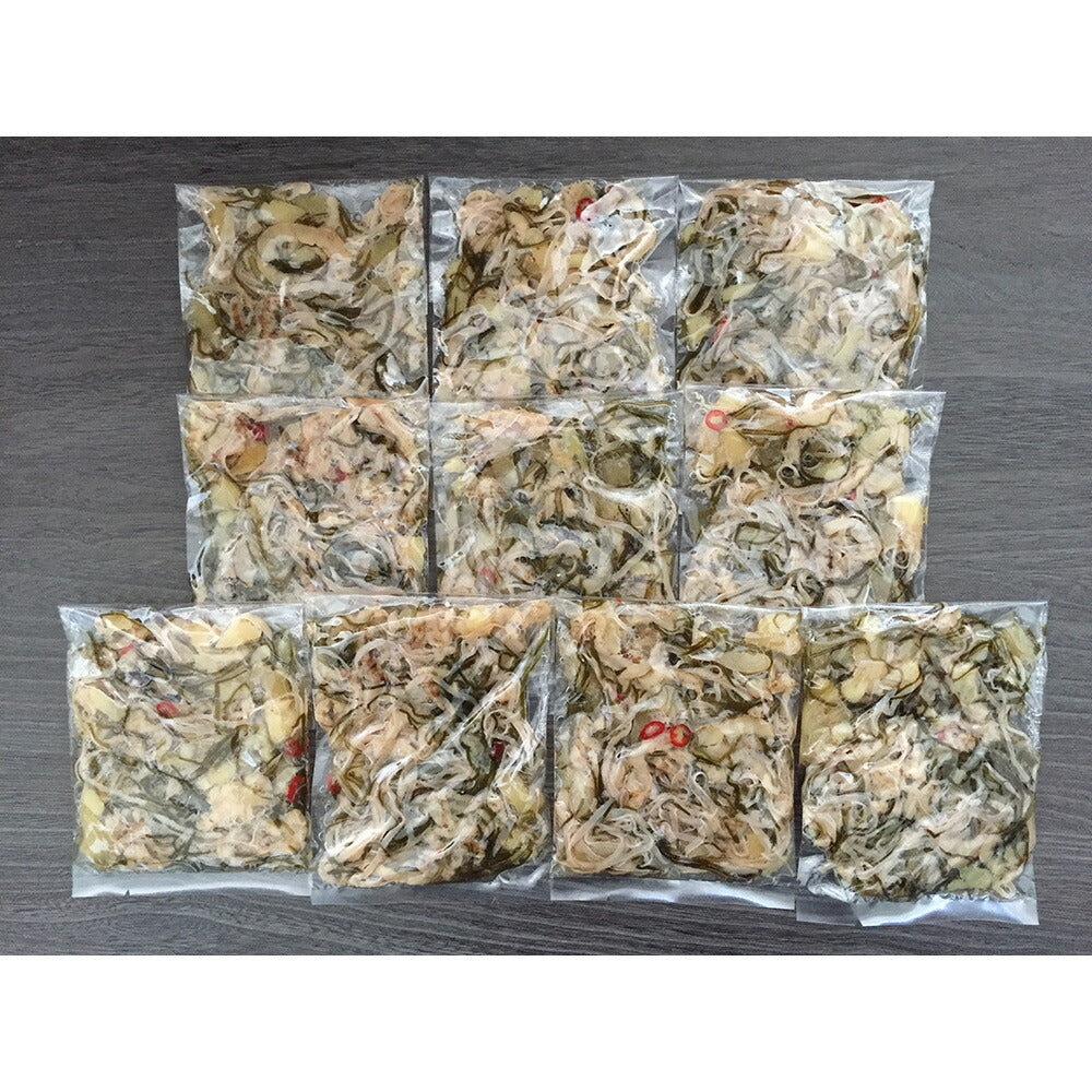 【3人シェア買いでお得】北海道 白醤油小分け松前漬け ×10