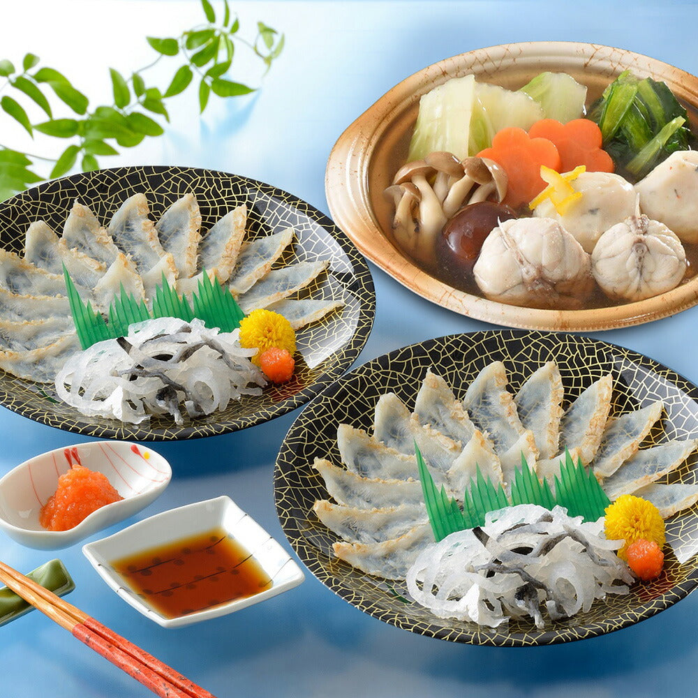 関とら本店 ふくたたき刺身＆ふく寄せ鍋（個食鍋）セット【送料込み】