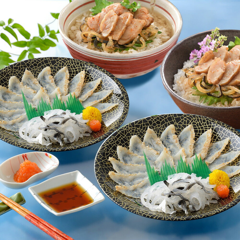 関とら本店 ふく三昧 ふくたたき刺身とふく漬け丼の具セット【送料込み】