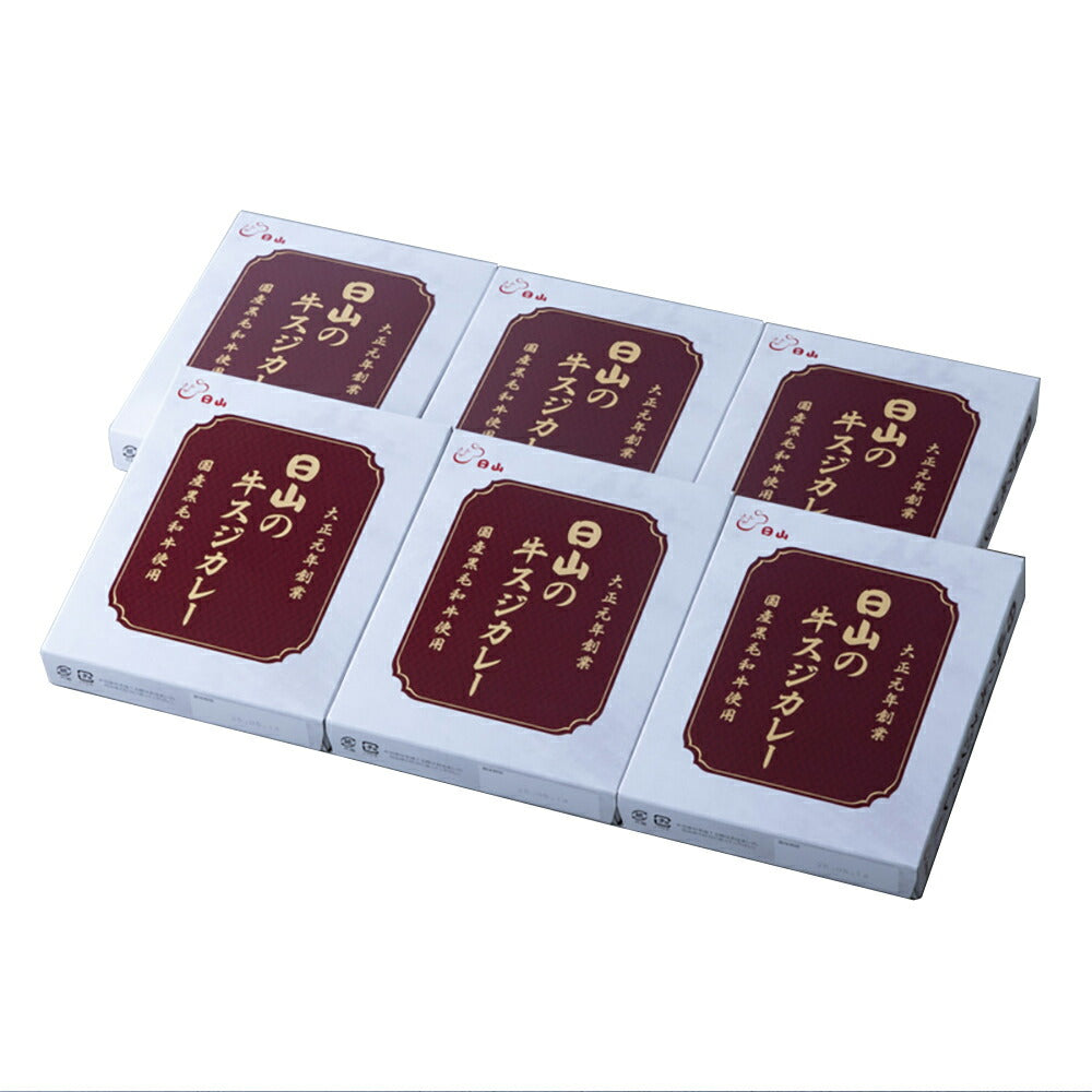 東京 人形町 日山 牛スジカレー セット 200g×6 カレー レトルトカレー レトルト食品 詰め合わせ【送料込み】