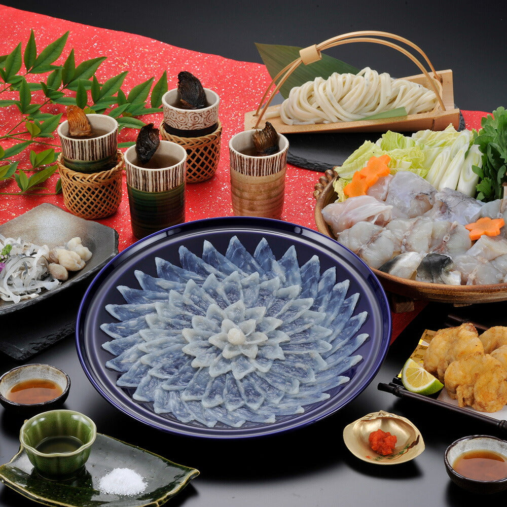 福岡 ふく太郎本部 ふく料理にぎわいフルコース（4人前） フグ ふぐ刺し ふぐ刺身【送料込み】