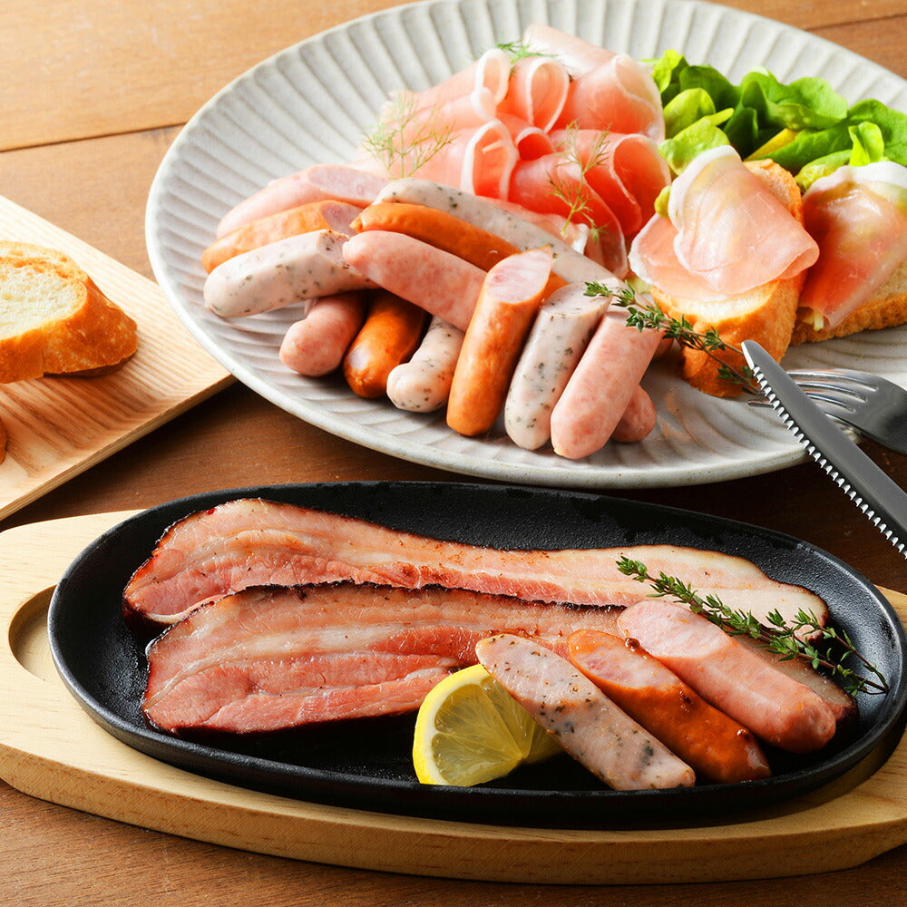 北海道 札幌バルナバフーズ 農家のベーコンステーキ セット 4種詰め合わせ ベーコン ウインナー 生ハム ベーコン【送料込み】