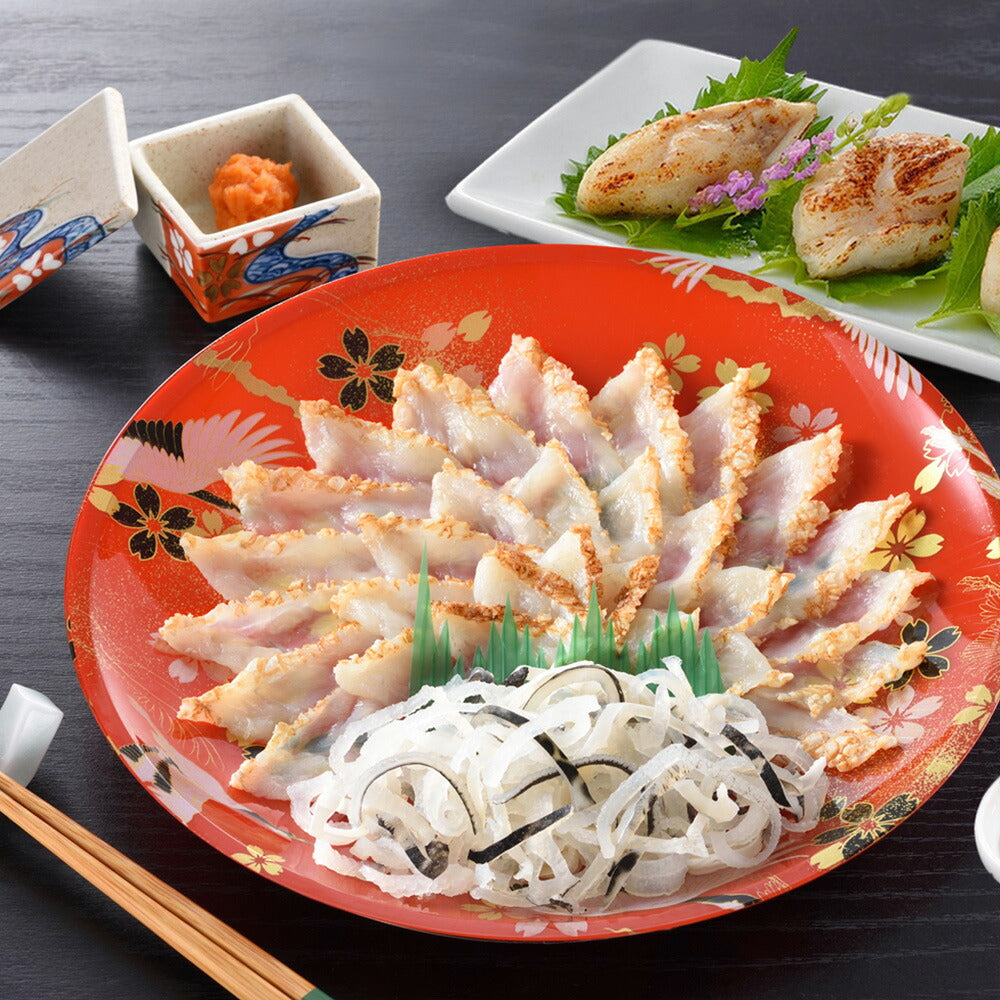 関とら本店 とらふくたたき刺身 焼き白子 セット 刺身45g 皮20g 焼き白子70g フグ ふぐ刺し ふぐ刺身【送料込み】