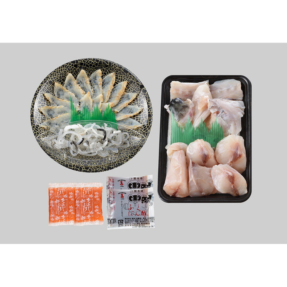 関とら本店 ふく刺身とふくちり セット 刺身20g 皮20g ふぐちり200g フグ ふぐ刺し ふぐ刺身【送料込み】