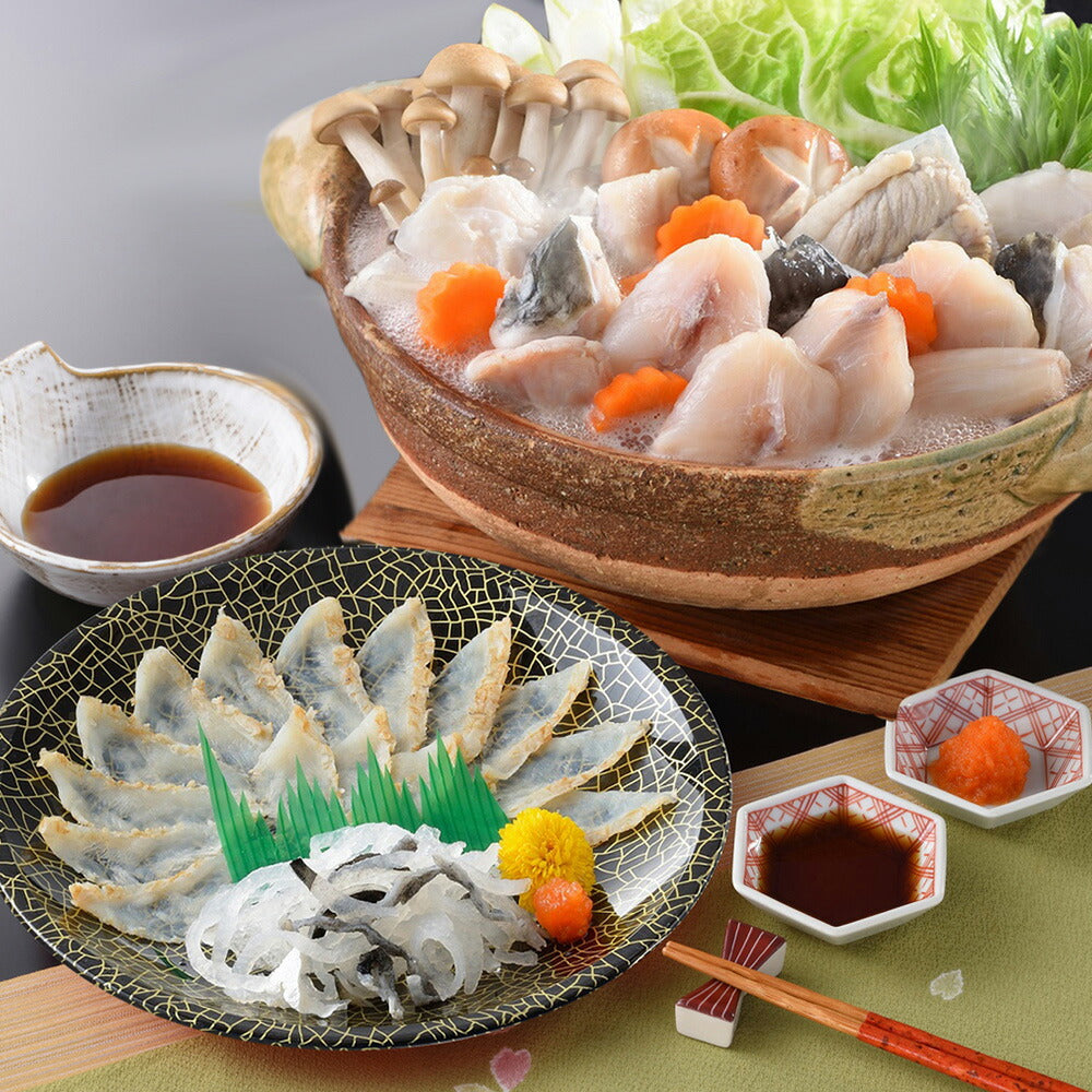 関とら本店 ふく刺身とふくちり セット 刺身20g 皮20g ふぐちり200g フグ ふぐ刺し ふぐ刺身【送料込み】