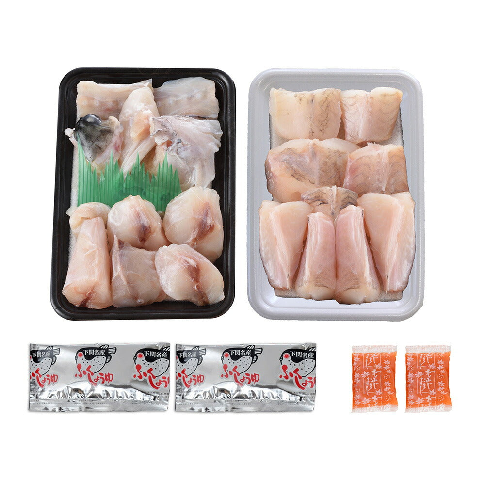 関とら本店 ふくとあんこうのちり鍋詰合せ ふぐちり200g あんこう200g フグ ふぐ鍋 あんこう鍋【送料込み】