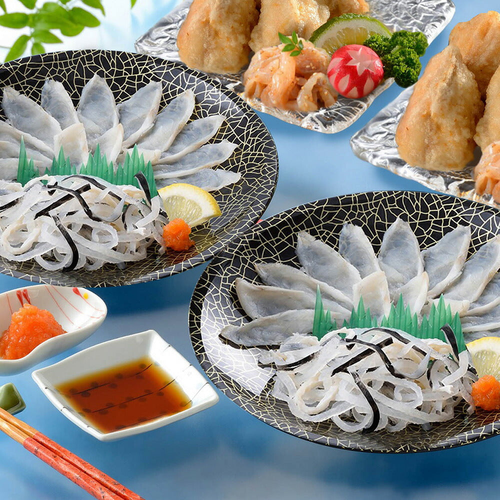 関とら本店 ふく薄造りとふく唐揚げ（油調済） セット フグ ふぐ刺し ふぐ刺身【送料込み】