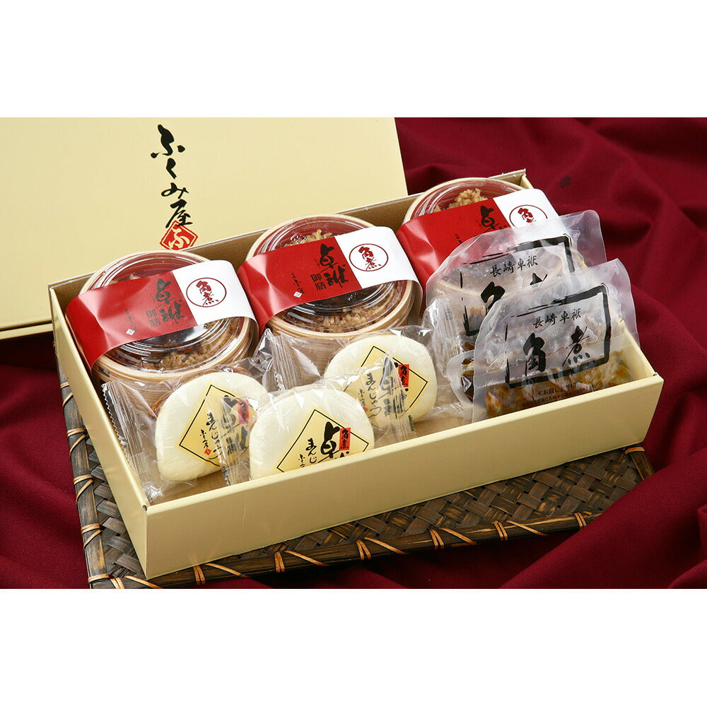 長崎 ふくみ屋 角煮卓袱御膳詰合せ 3種詰め合わせ 角煮卓袱御膳 角煮卓袱まんじゅう 卓袱角煮 惣菜 冷凍【送料込み】