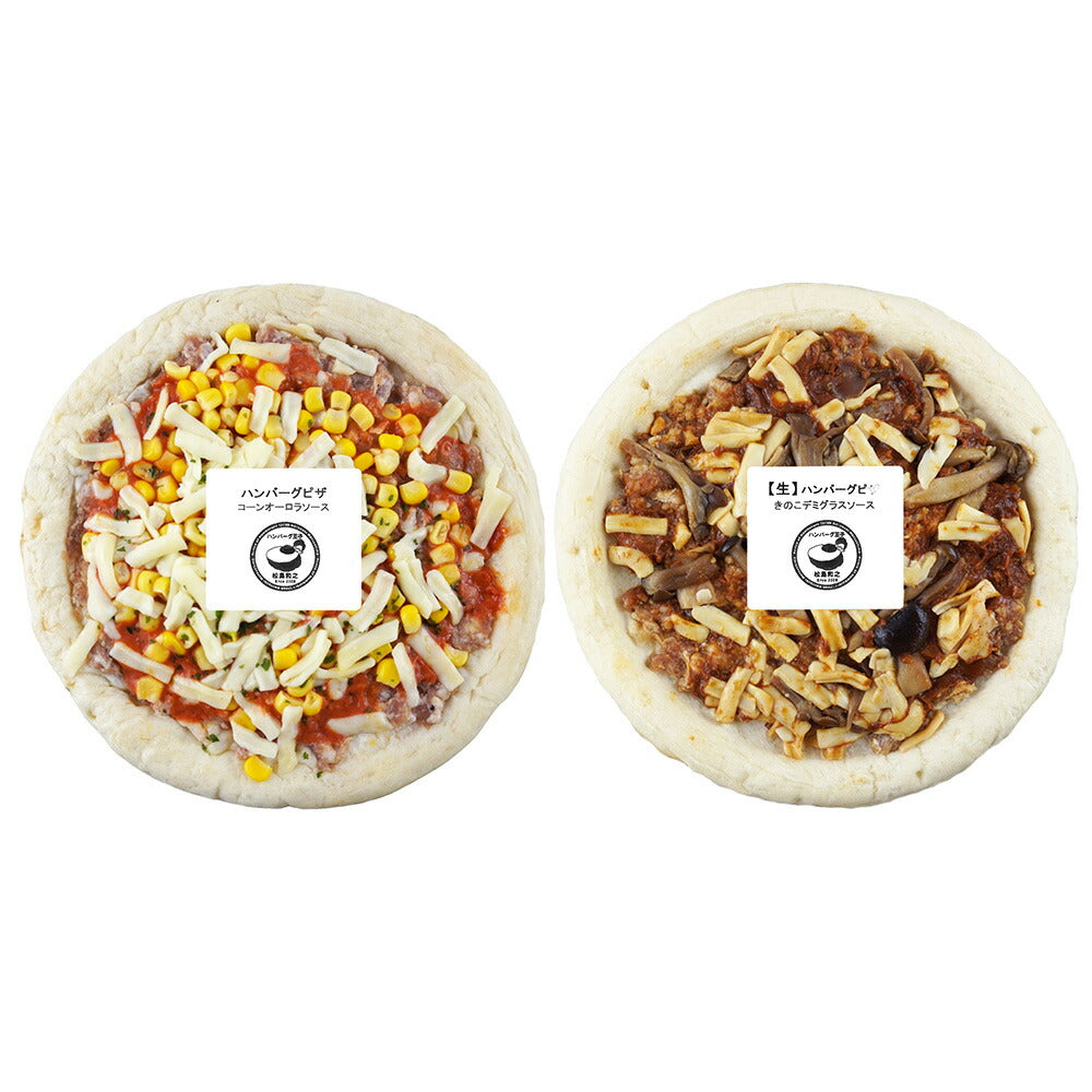 ハンバーグ王子 ハンバーグピザ2種セット 惣菜【送料込み】【二重包装不可】【お届け不可地域：離島】