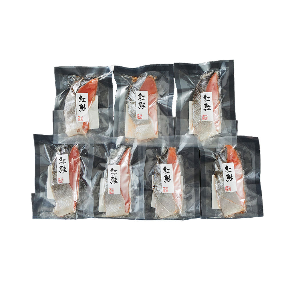 塩紅鮭切身 7枚セット 鮭 サケ【送料込み】【二重包装不可】【お届け不可地域：離島】