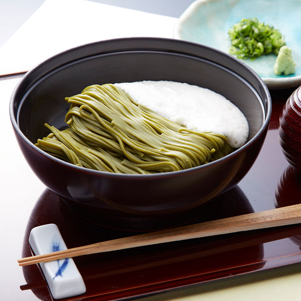 東京 昭和四年創業 浅草むぎとろ とろろ茶そば6食セット そば【送料込み】【二重包装不可】【お届け不可地域：離島】