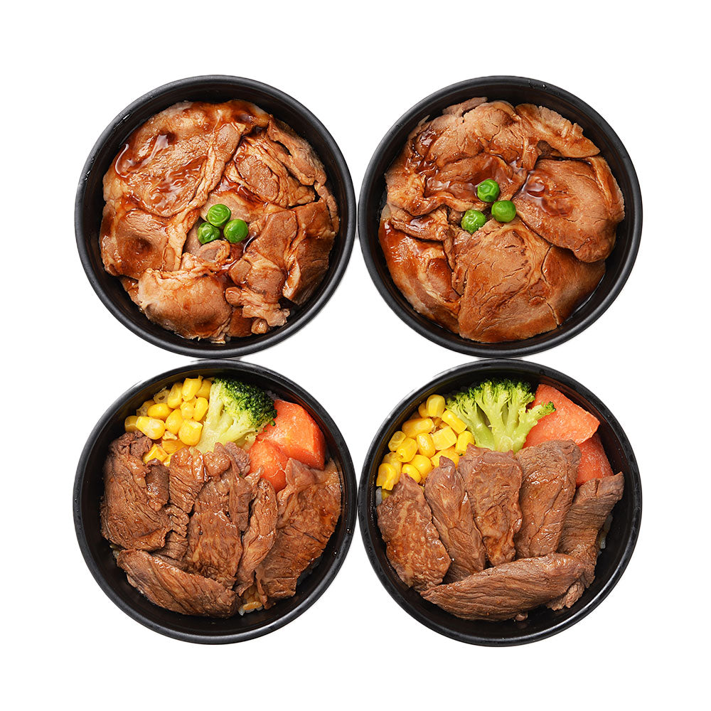 北海道 札幌バルナバフーズ 北海道産牛ステーキ丼&豚丼 惣菜 詰合せ【送料込み】【二重包装不可】【お届け不可地域：離島】