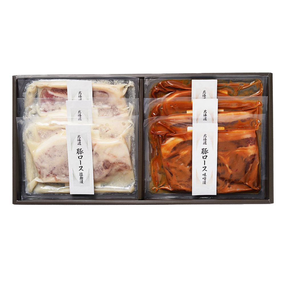 北海道 札幌バルナバフーズ 北海道産豚ロース2種セット 豚肉 ロース【送料込み】【二重包装不可】【お届け不可地域：離島】