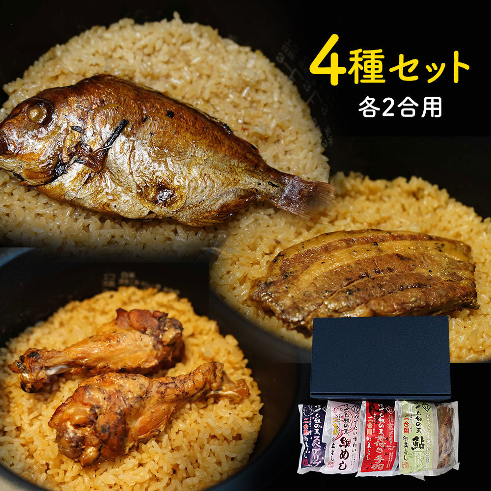 山梨 割烹立よし ほぐし飯の素4種セット 料理の素 ご飯もの【送料込み】【二重包装不可】【お届け不可地域：離島】