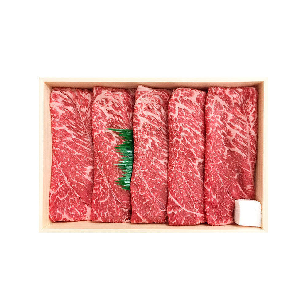 山形 山晃食品 米沢牛モモすき焼き・しゃぶしゃぶ用450g 鍋セット すき焼き【送料込み】【二重包装不可】【お届け不可地域：離島】