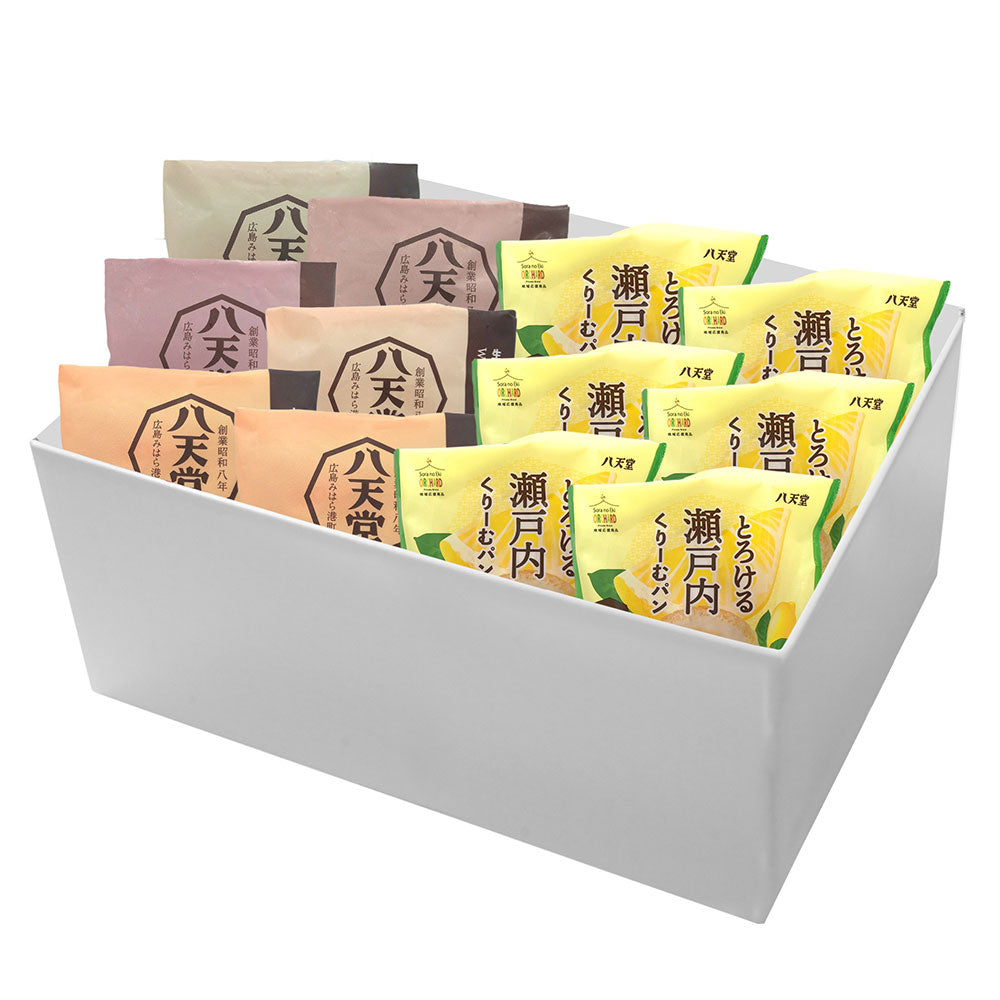広島 八天堂 とろける瀬戸内くりーむパンレモン6種12個詰合せ スイーツ パン 菓子パン【送料込み】【二重包装不可】【お届け不可地域：離島】