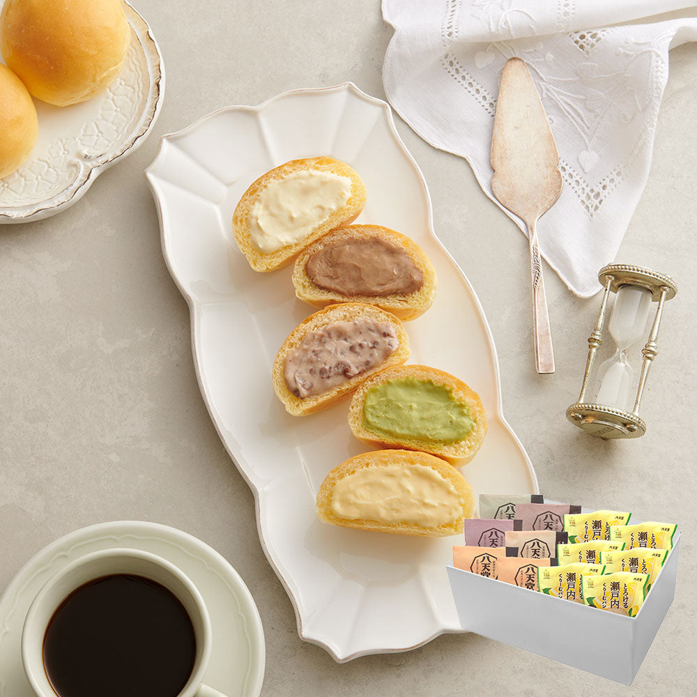 広島 八天堂 とろける瀬戸内くりーむパンレモン6種12個詰合せ スイーツ パン 菓子パン【送料込み】【二重包装不可】【お届け不可地域：離島】