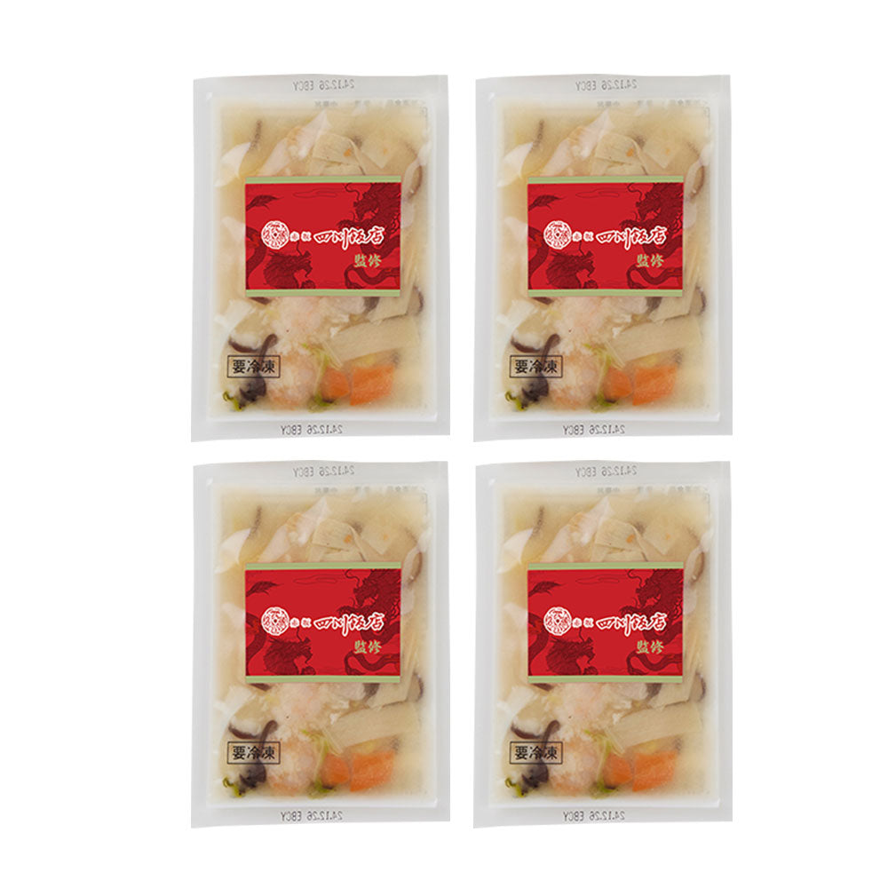 東京 赤坂四川飯店 監修 中華丼の具4個セット 中華惣菜【送料込み】【二重包装不可】【お届け不可地域：離島】