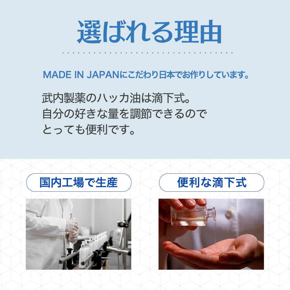 ハッカ油 20mL 武内製薬 アロマオイル 水を混ぜて ハッカ液 ハッカ油スプレー にも 冷感 マスク 天然 スプレー お風呂 網戸 アロマ 冷却