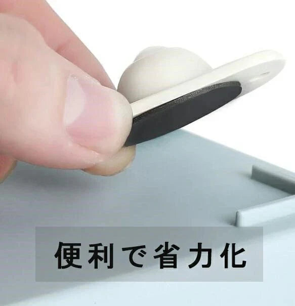 キャスター 粘着テープ式 収納ケース用 360度回転 小型収納ボックス用 貼るだけ 4個セット(ステンレスボール)