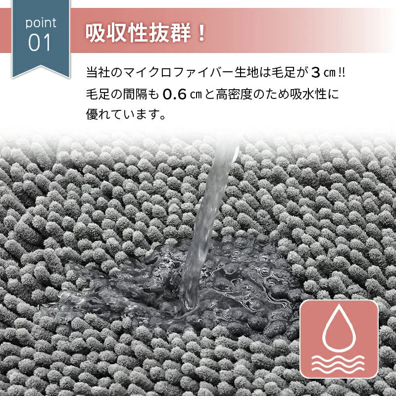 【タイプB／ブラック　40×60cm】バスマット 速乾 足ふき トイレ お風呂 玄関 抗菌 防臭 洗える エステ かわいい 珪藻土より 快適 ふわふわ おしゃれ 40*60 50*80 送料無料
