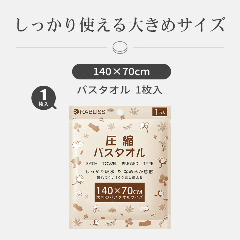 【予約販売・8月31日順次発送】【防災グッズ・100％植物繊維使用】＼1枚入り×10袋／圧縮バスタオル 1枚入リ 災害対策 防災グッズ 備蓄 避難 圧縮バスタオル 厚手 使い捨て 繰り返し使用 たっぷり吸水 なめらか感触 介護 防災 旅行 出張 掃除 非常用 アウトドア コンパクト 携帯 防寒グッズ【防災グッズがお得】