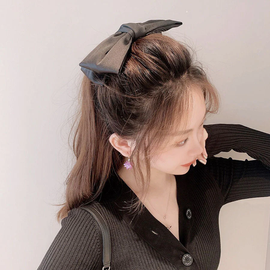 (ピンク)リボンヘアアクセサリー 髪飾り 大きい おしゃれ　キッズ　大人