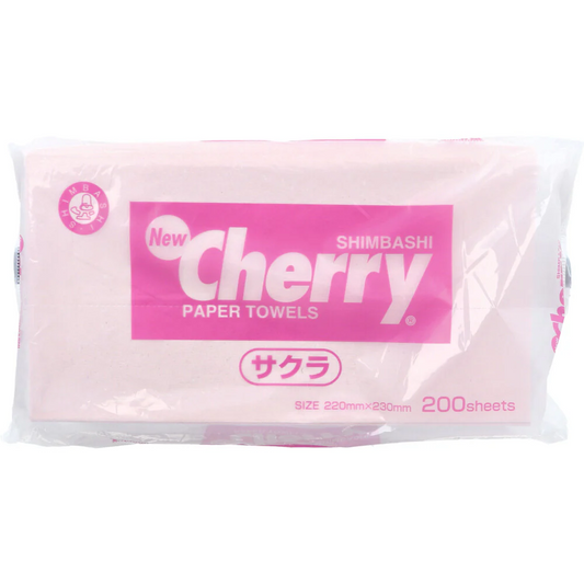 ペーパータオル 新橋製紙 Newcherry ニューチェリー サクラ 再生紙100％ 200枚入り X15パック