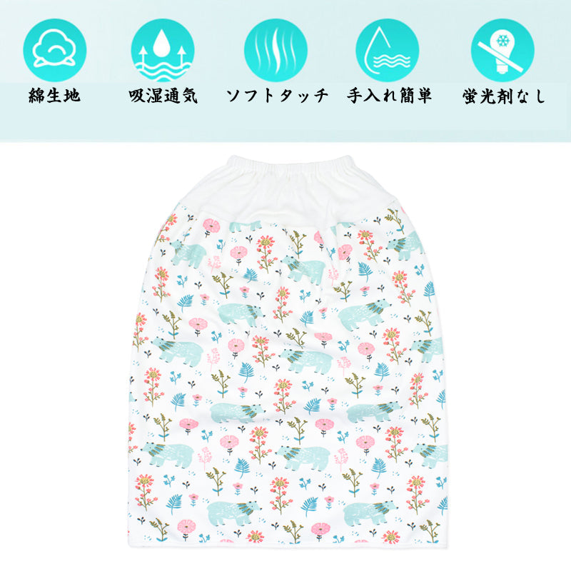 漏れ防止 スカート 1枚 Lサイズ 綿 防水シート内蔵 サニタリーパンツ 尿もれ防止 生理用 経血漏れ防止 布団汚れ防止 生理用パジャマ 通気性抜群 女性 中学生 高校生 大人