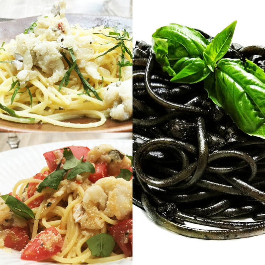 無添加 淡路島産お魚たっぷりパスタソース３種セット（ゴロゴロはものパスタソース 天然すずきのトマトソースのラグー はりいかゴロゴロのイカスミパスタソース）