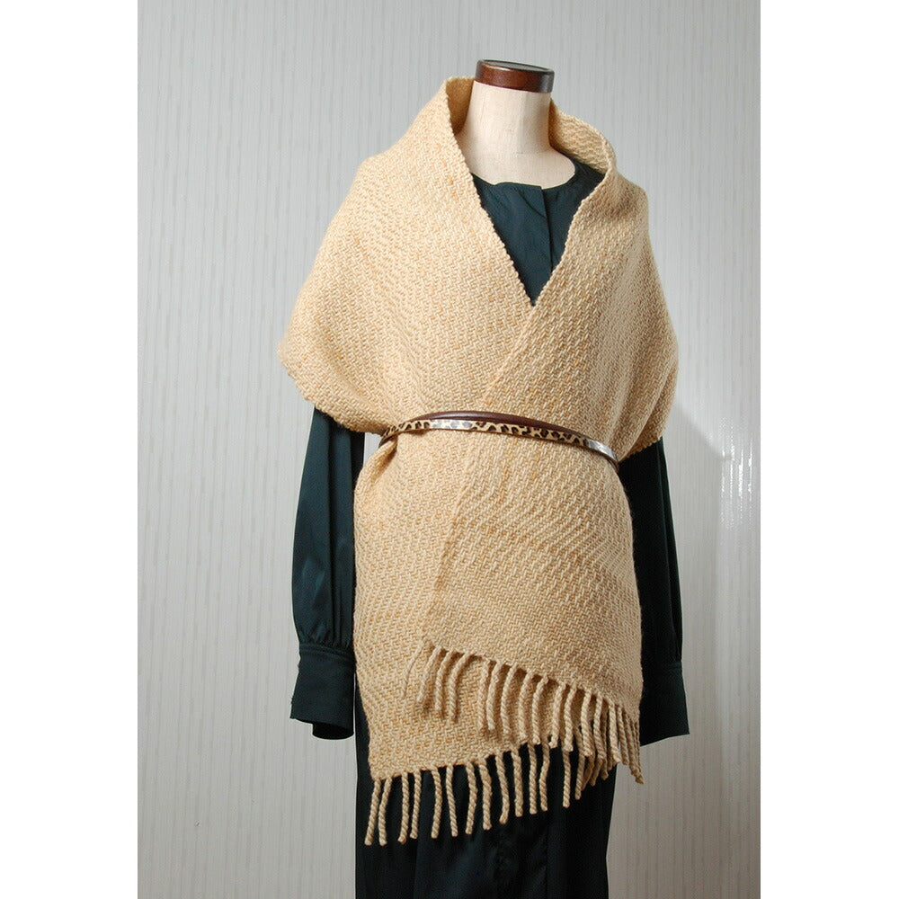 【3人シェア買いでお得】ストール ウール100％ 「I」型 手織り 有馬温泉染