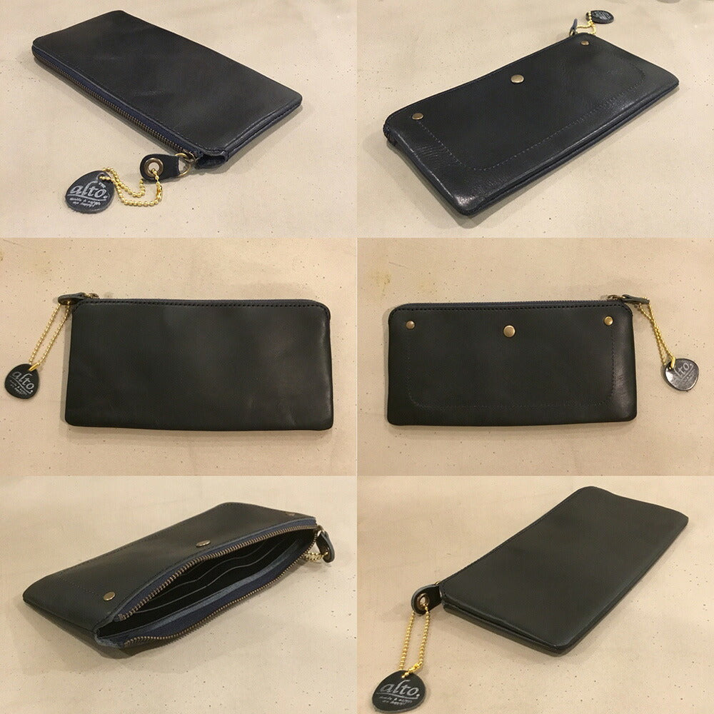 【3人シェア買いでお得】alto. 薄マチ長財布 AMSW-0052 ブラック