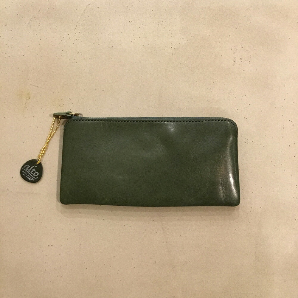 【3人シェア買いでお得】alto. 薄マチ長財布 AMSW-0052 グリーン