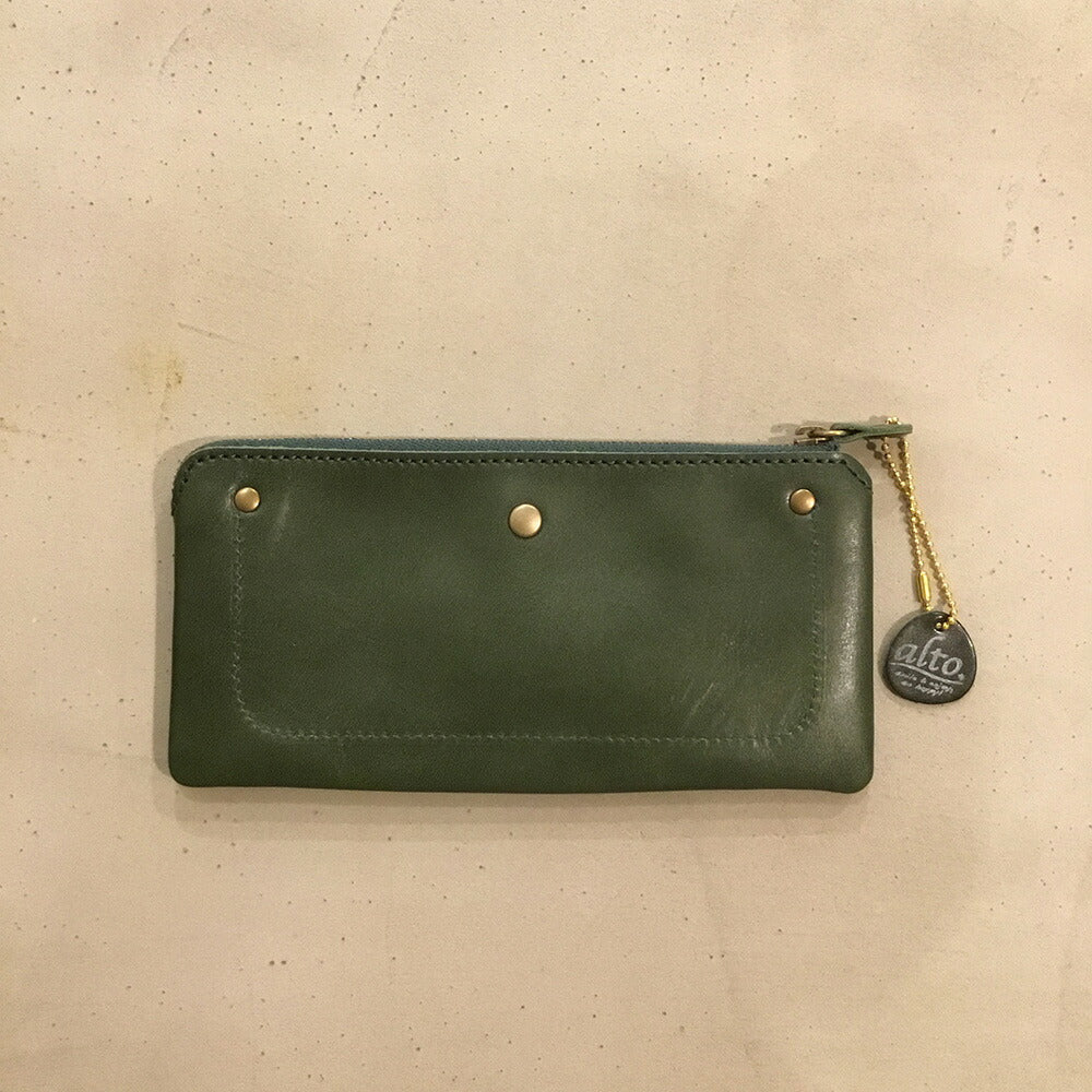 【3人シェア買いでお得】alto. 薄マチ長財布 AMSW-0052 グリーン