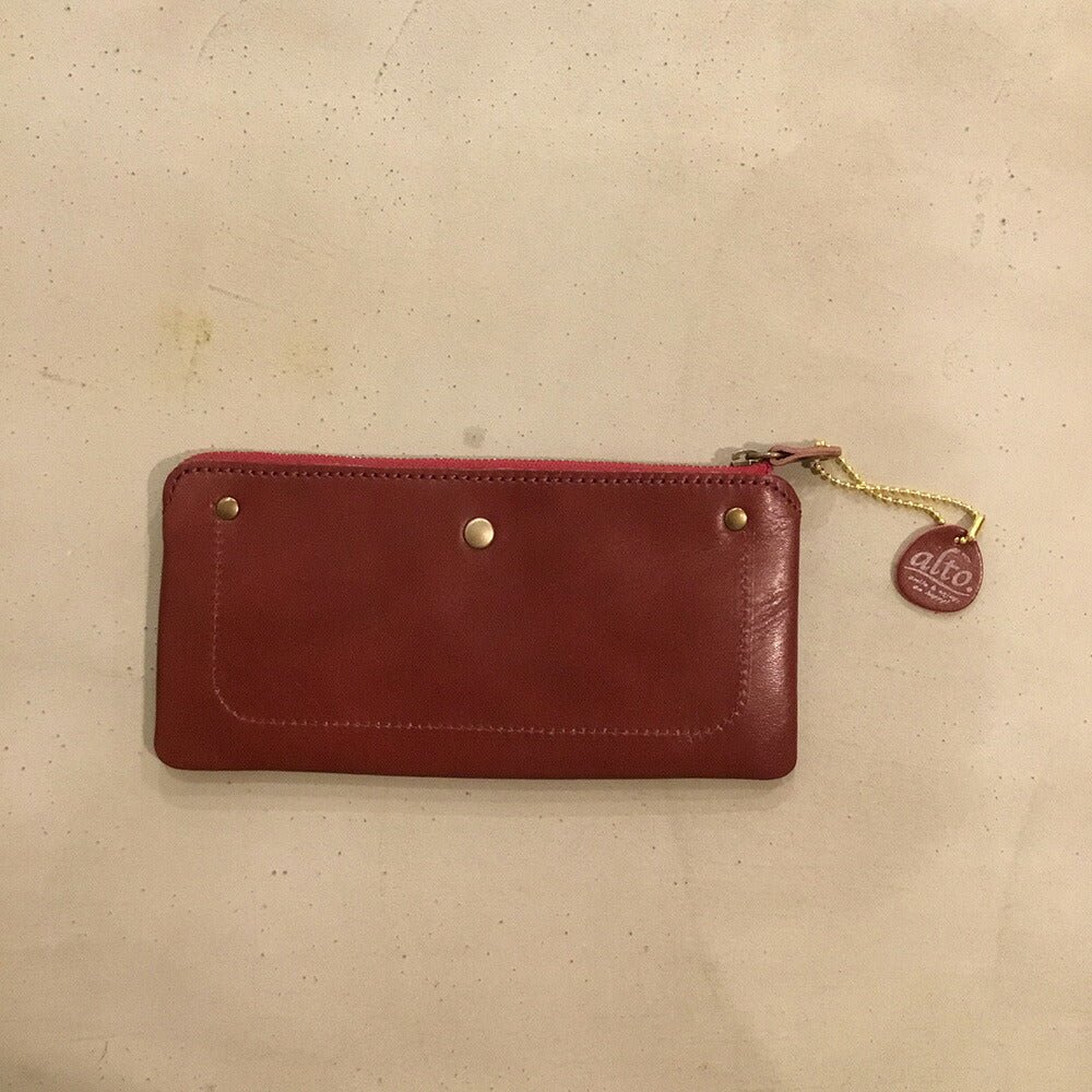 alto. 薄マチ長財布 AMSW-0052 ワイン
