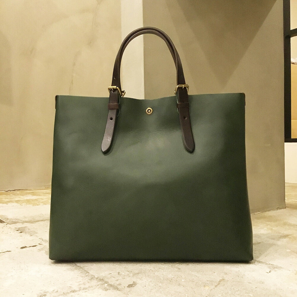 【3人シェア買いでお得】alto. 一枚革トートバッグ Ｌ AMSB-1001 グリーン