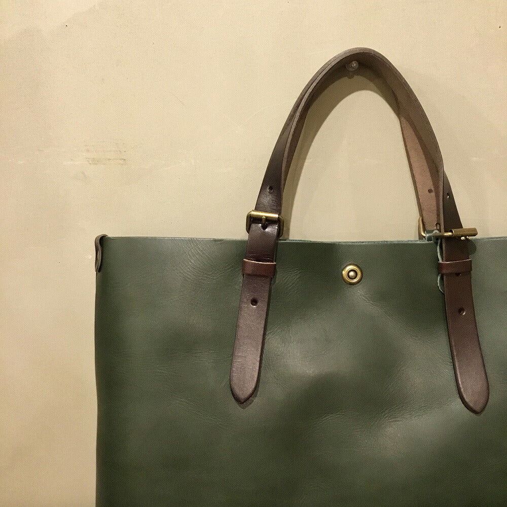 【3人シェア買いでお得】alto. 一枚革トートバッグ Ｌ AMSB-1001 グリーン
