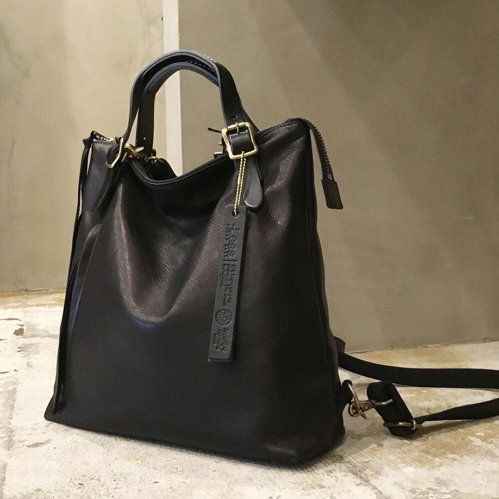 【3人シェア買いでお得】-Less 3wayトートリュック Ｌ LMSB-0030 ブラック