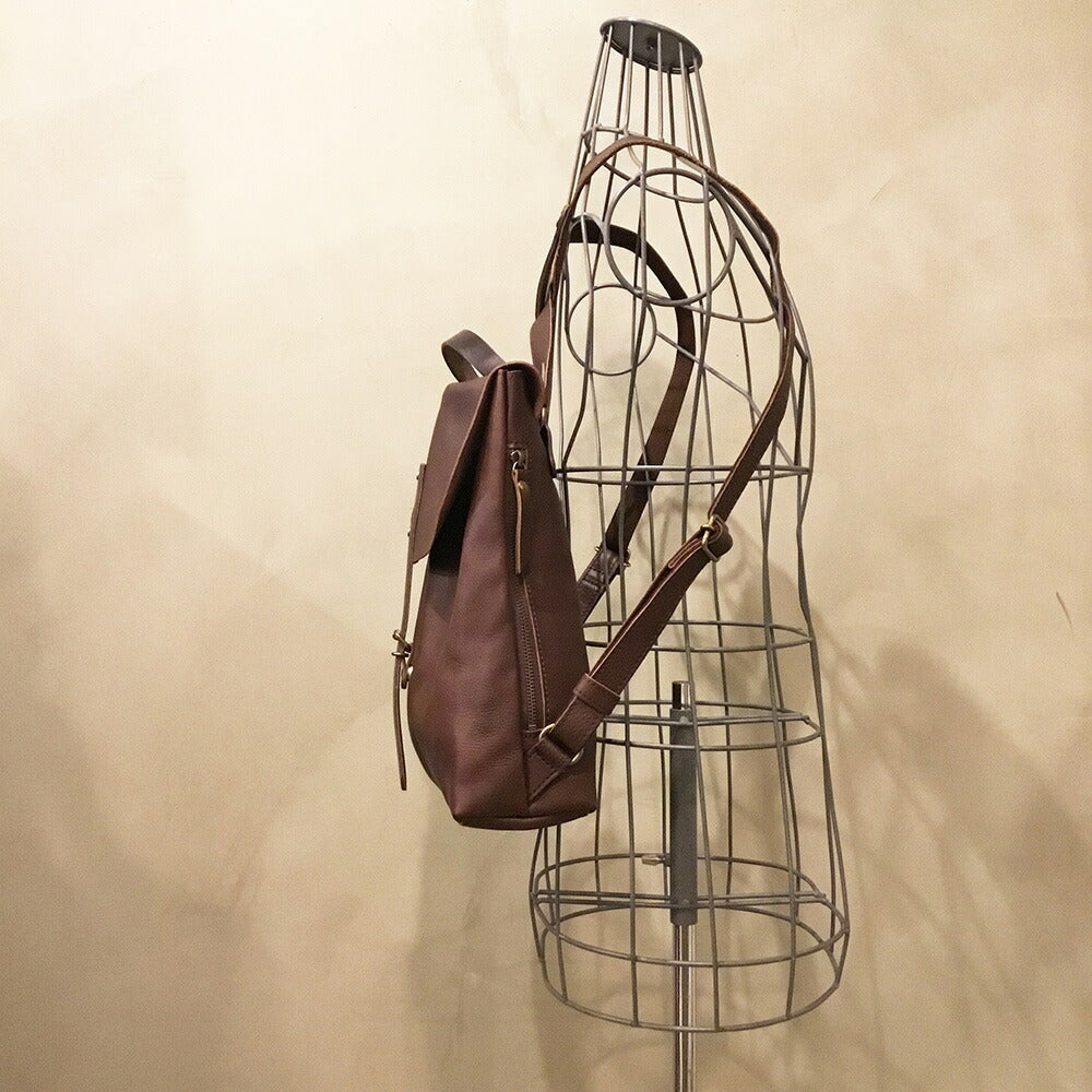 【3人シェア買いでお得】【alto.】フラップリュック（Ｍ）AMSB-1705（ブラウン）