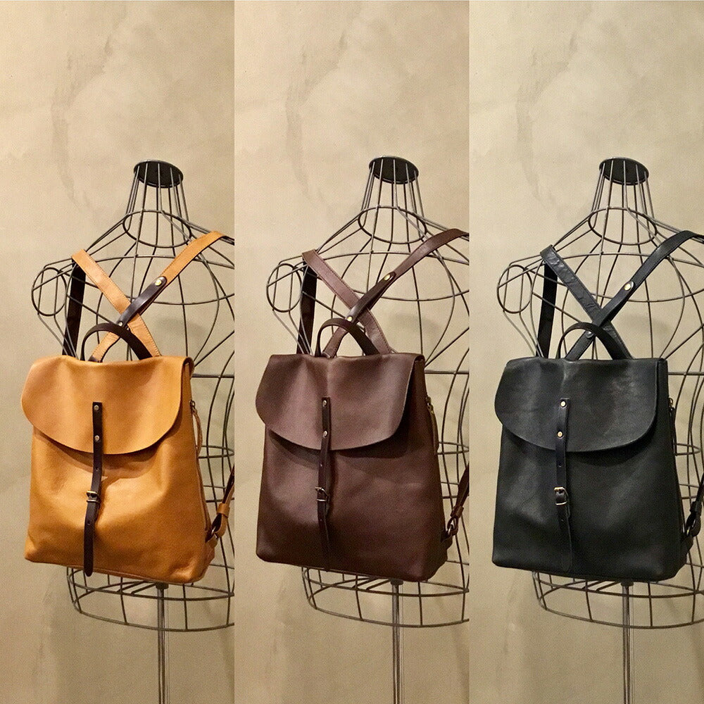 【3人シェア買いでお得】【alto.】フラップリュック（Ｍ）AMSB-1705（ブラウン）