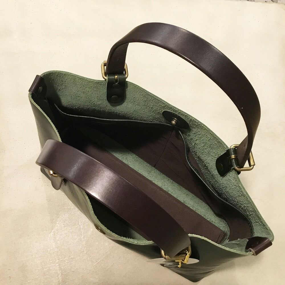 【3人シェア買いでお得】【alto.】一枚革トートバッグ（Ｓ）AMSB-1002（グリーン）