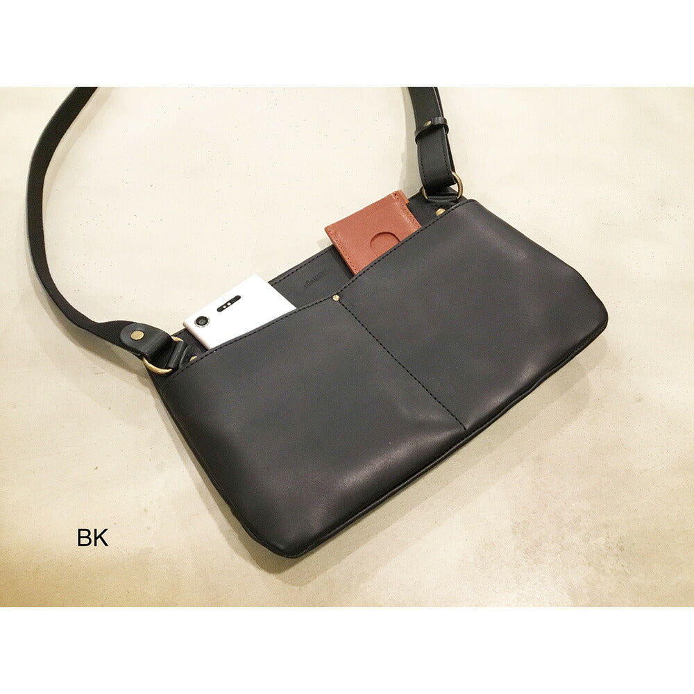 【3人シェア買いでお得】【alto.】スマートショルダーバッグ／サコッシュ（Ｌ）AKEB-3102（ブラック）