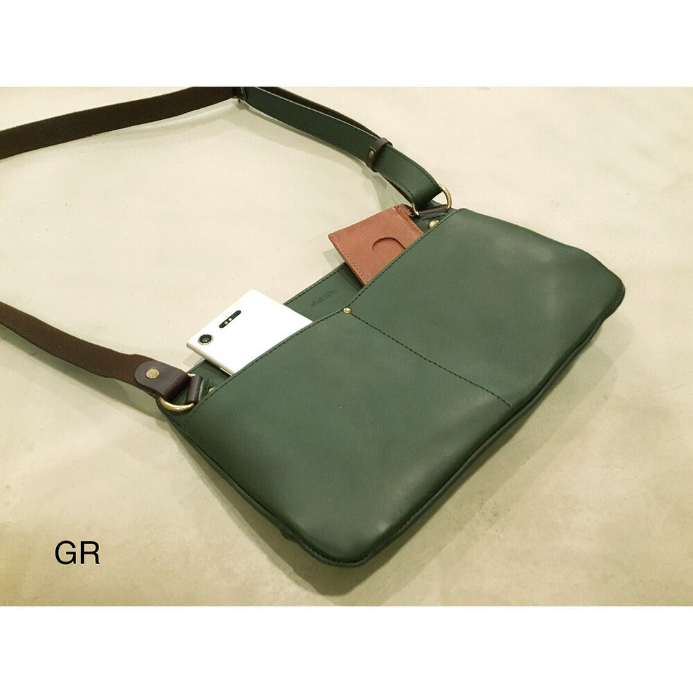 【3人シェア買いでお得】【alto.】スマートショルダーバッグ／サコッシュ（Ｌ）AKEB-3102（グリーン）