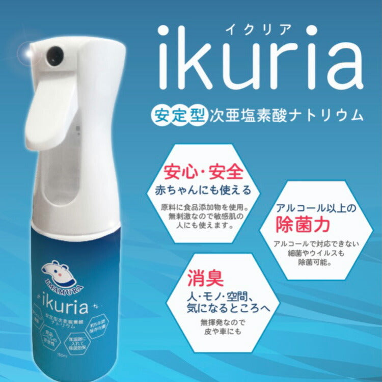 【3人シェア買いでお得】安定型次亜塩素酸ナトリウム 除菌スプレー イクリア セット販売