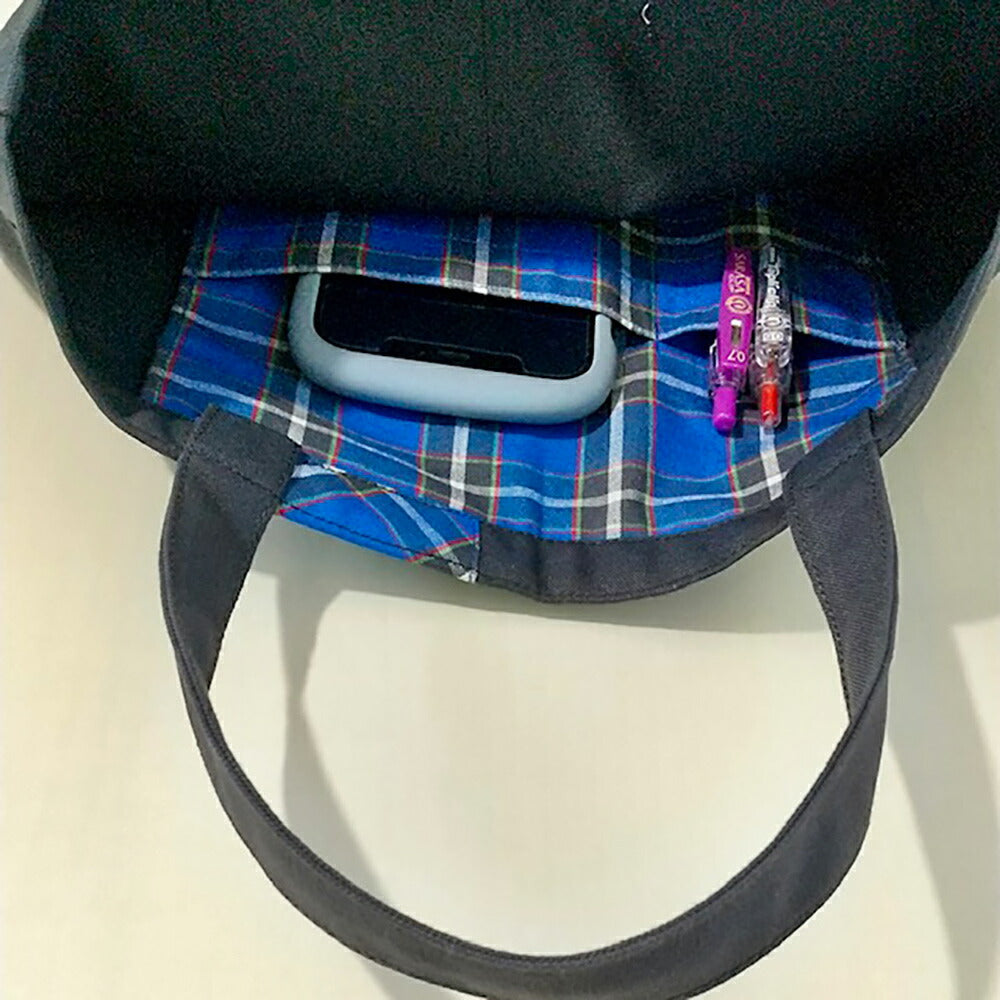 神戸タータン ビジネストート グレー タータンチェック バッグ 鞄 カバン トートバッグ【送料込み】【お届け不可地域：北海道・沖縄・離島】